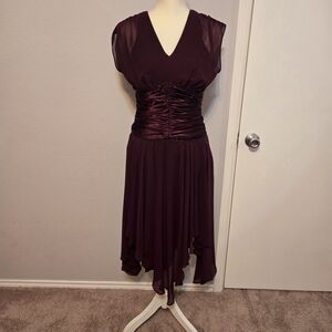 Maroon Jessica Howard Dress, Size 6, Very Good Condition